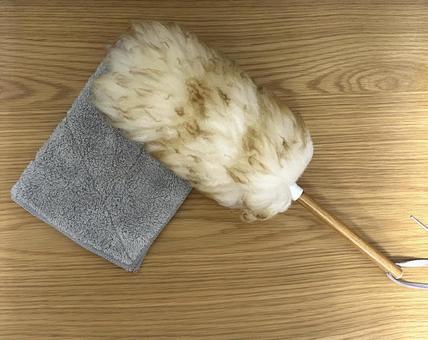 掃除 掃除,ハタハタ,ぞうきんの写真素材