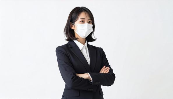 マスクをつける人 マスクをつける人の写真