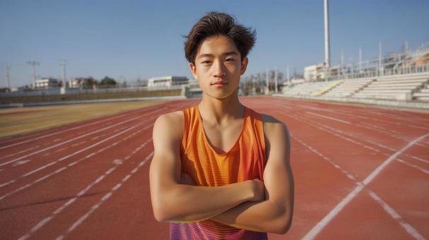 陸上競技を楽しむ若い男性13の写真