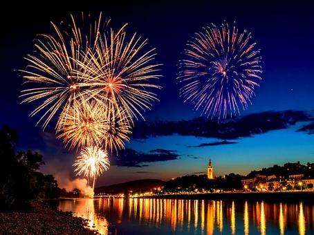 打ち上げ花火の写真