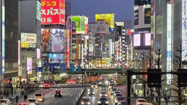 新宿の夜景 新宿の夜景 ビジネス街,オフィス街,街並みの写真素材