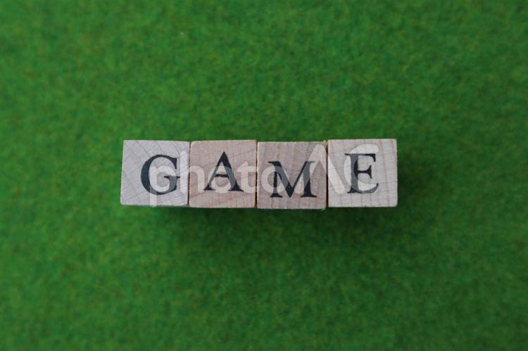 ゲーム　文字ブロック　背景素材 ゲーム,試合,スポーツの写真素材