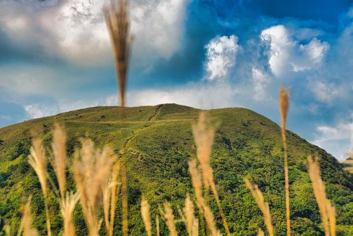 三瓶山の風景 しまね,登山,浸食の写真素材