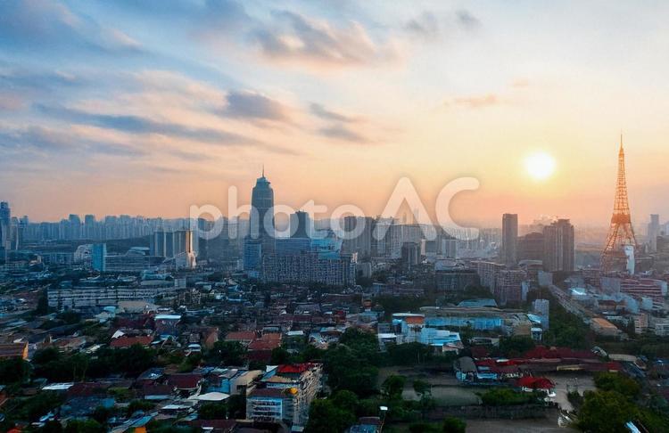 都会の風景 都会,風景,ビル群の写真素材