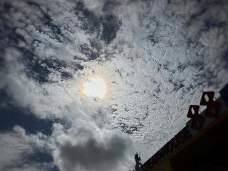 Photo, cloudy sky, sun, cloud, 