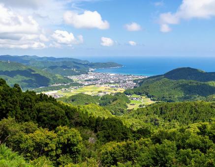 山から見た町の風景1 山から見た町の風景1の写真