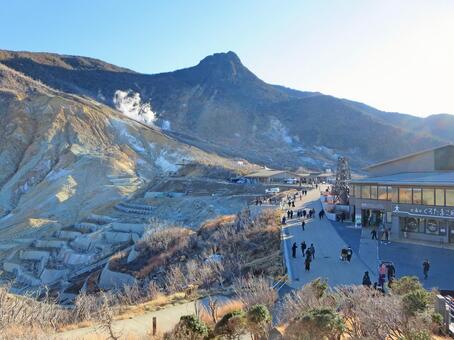 大涌谷の景色 大涌谷,観光地,箱根の写真素材