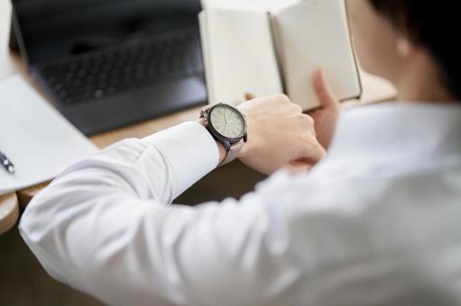 Asian businessman who cares about time, JPG Asian businessman who cares about time, male, businessman, time, JPG