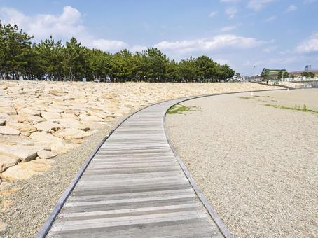 海岸の遊歩道 海岸の遊歩道 海岸,海辺,遊歩道の写真素材