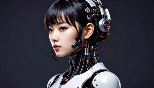 美しい女性型サイボーグ(日本人) 美しい女性型サイボーグ(日本人)の写真