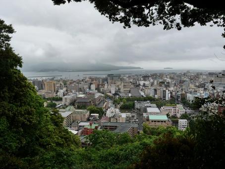 城山から望む鹿児島市街地 城山から望む鹿児島市街地 鹿児島市,城山,西郷隆盛の写真素材