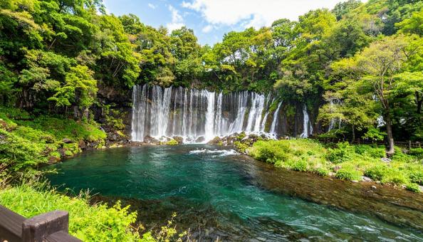 涼しげで美しい滝の写真
