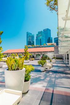 【シンガポール】金融街の街並み シンガポール,ビル,ホテルの写真素材