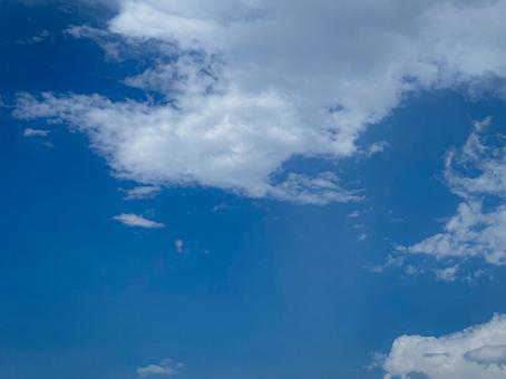 夏空と柔らかな雲 青空,雲,空の写真素材