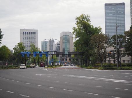 霞ヶ関の街並み（東京都・千代田区） 丸の内,皇居外苑,オフィス街の写真素材