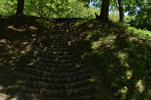 古い階段の写真