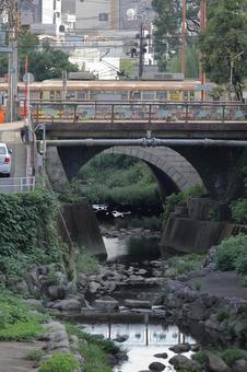 路面電車のある風景 路面電車のある風景の写真