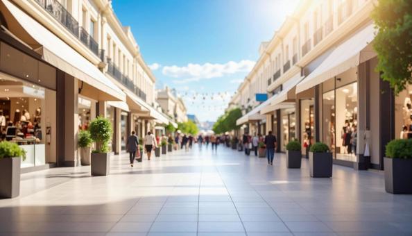 静かな繁華街の写真