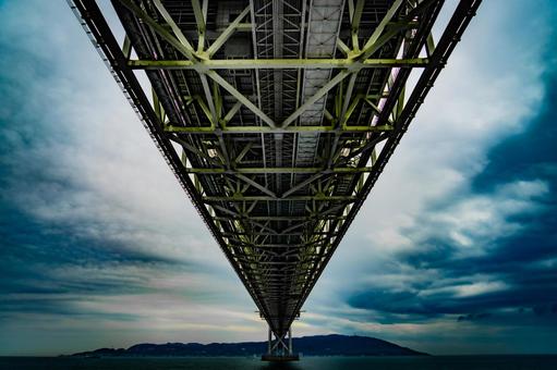 明石海峡大橋 明石海峡大橋 明石海峡大橋,明石海峡,橋の写真素材