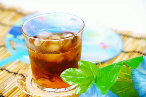 Photo, barley tea, morning glory, sandalwood, 