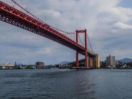 【福岡県】北九州市・若戸大橋 若戸大橋,橋,若松の写真素材