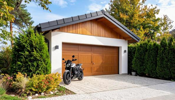 バイクのガレージ バイクのガレージの写真