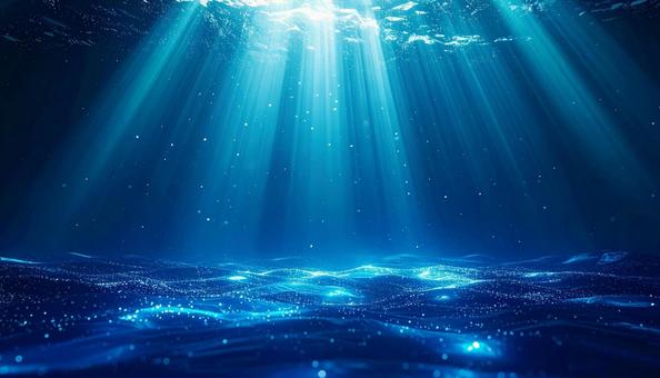 水中に差し込む神秘の光 水中に差し込む神秘の光の写真