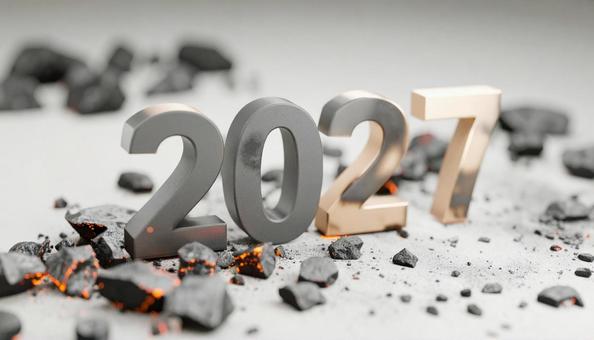 立体 数字 2027 金属 固い 堅い 立体 数字 2027 金属 固い 堅いの写真