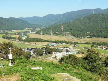 加賀一向一揆　鳥越城本丸跡からの眺望1の写真