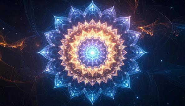 炎と氷の調和 フラクタル曼荼羅の写真