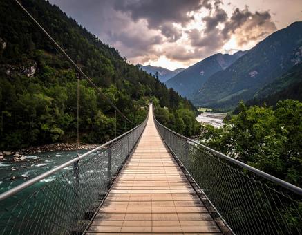 橋の風景 橋の風景の写真
