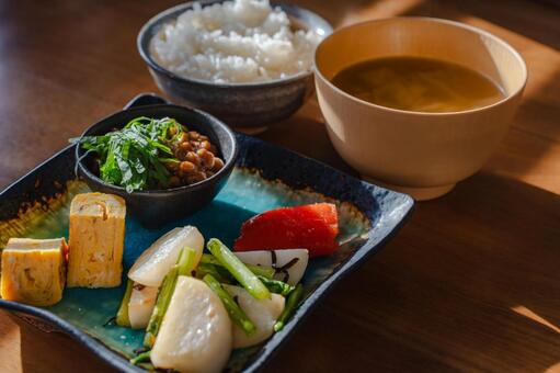 和風の健康的な朝食 朝食,和食,納豆の写真素材