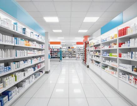 ドラッグストアの店内の写真