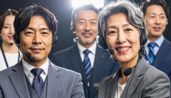 舞台裏で働く人々 舞台裏で働く人々の写真