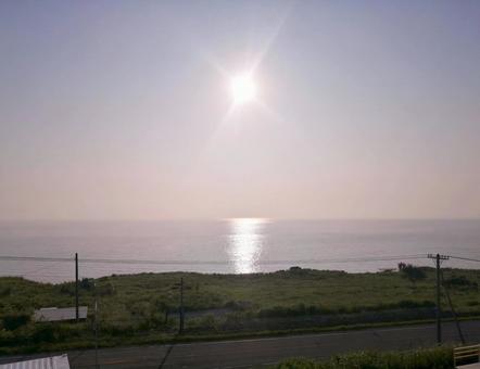 海の夕日 海の夕日の写真