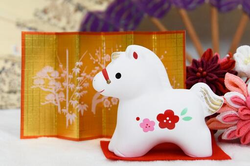 年賀状素材 午 年賀状,午,干支の写真素材