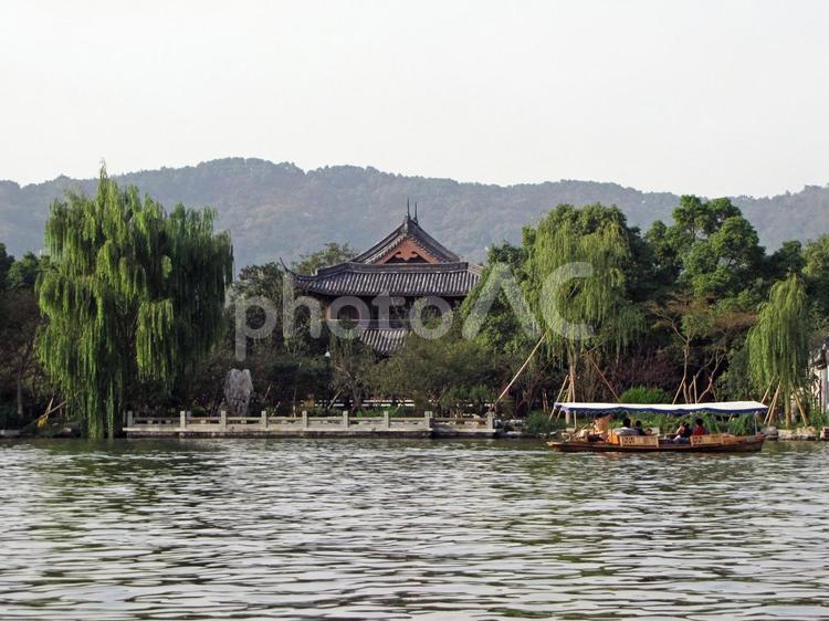 中国　杭州　西湖　小瀛洲 中国,杭州,西湖の写真素材