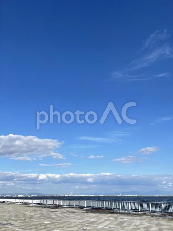 海と空と雲 青空,夏,自然の写真素材