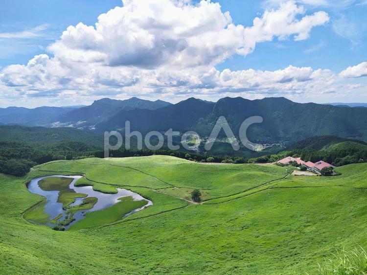 夏の曽爾高原　4 曽爾高原,夏,緑の写真素材