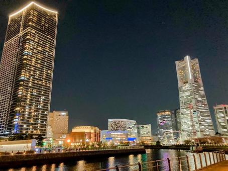 横浜の夜景 自然,風景,壁紙の写真素材