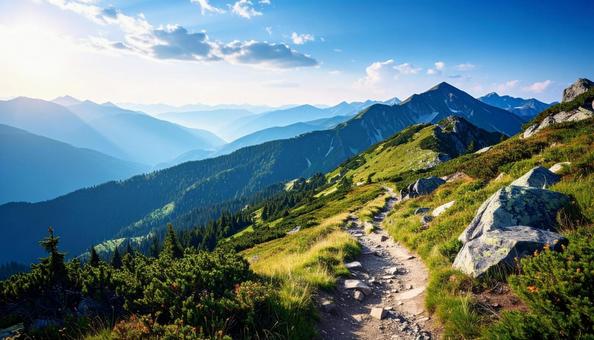 ハイキングコースの山道 ハイキングコースの山道の写真