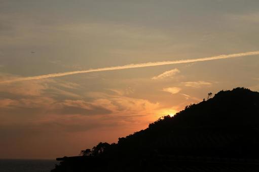 A wonderful evening view of Dogashima from the hot spring town, JPG A wonderful evening view of Dogashima from the hot spring town, JPG