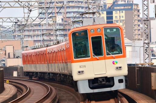 Hanshin Railway Series 8000, hanshin, поезд хансин, электропоезд, JPG