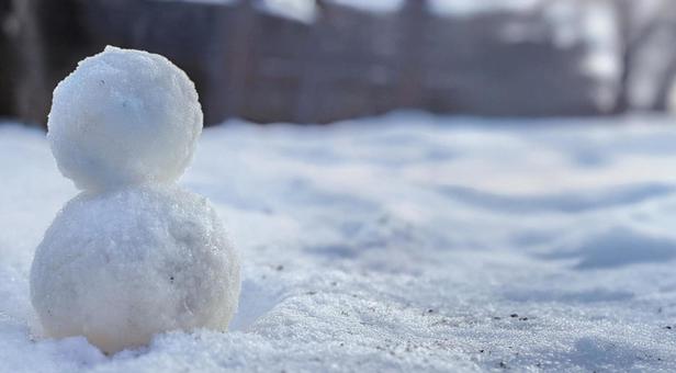 手作りの雪だるまと冬景色2 手作りの雪だるまと冬景色2の写真