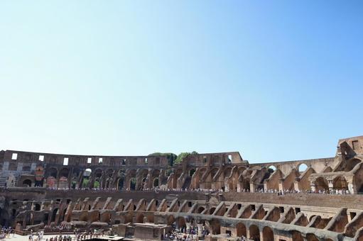 colosseum rome blue sky, JPG