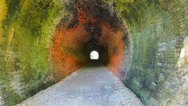 旧国鉄篠ノ井線廃線敷遊歩道 旧国鉄篠ノ井線廃線敷遊歩道の写真