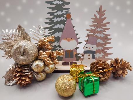 サンタとスノーマン サンタとスノーマン サンタ,サンタクロース,スノーマンの写真素材