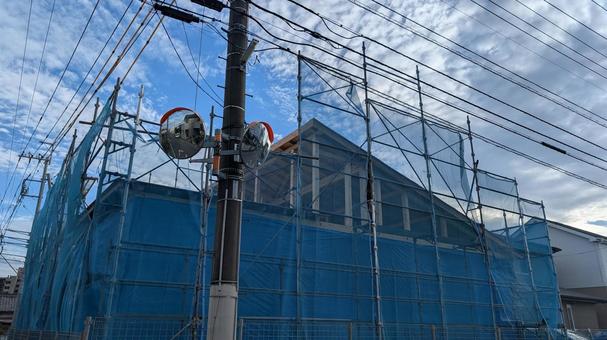建設中の家 建設中の家 建設,建築,新築の写真素材