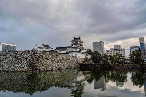 冬の富山城周辺散歩 富山城,castle,城の写真素材