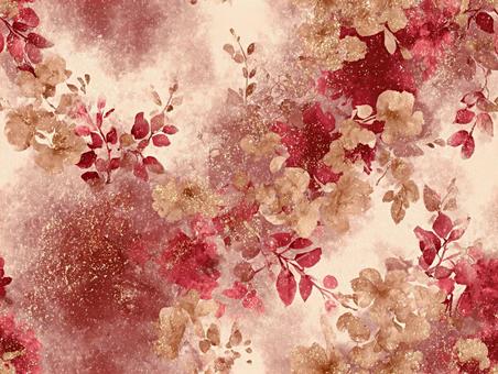 アンティーク風のシックな花柄 アンティーク風のシックな花柄の写真